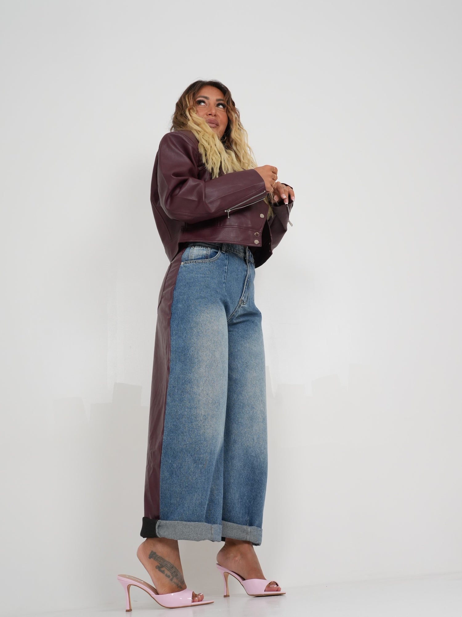 Jeans Double Bordeaux ♥