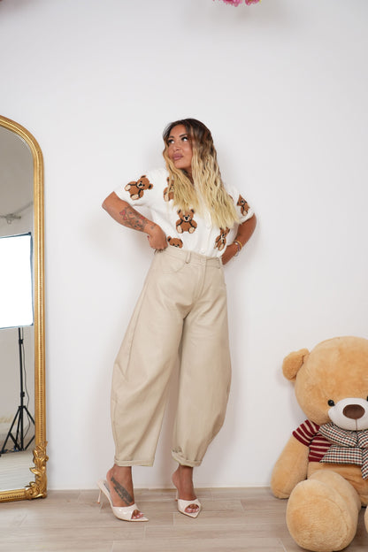 Pantalone Ecopelle Cappuccino ♥